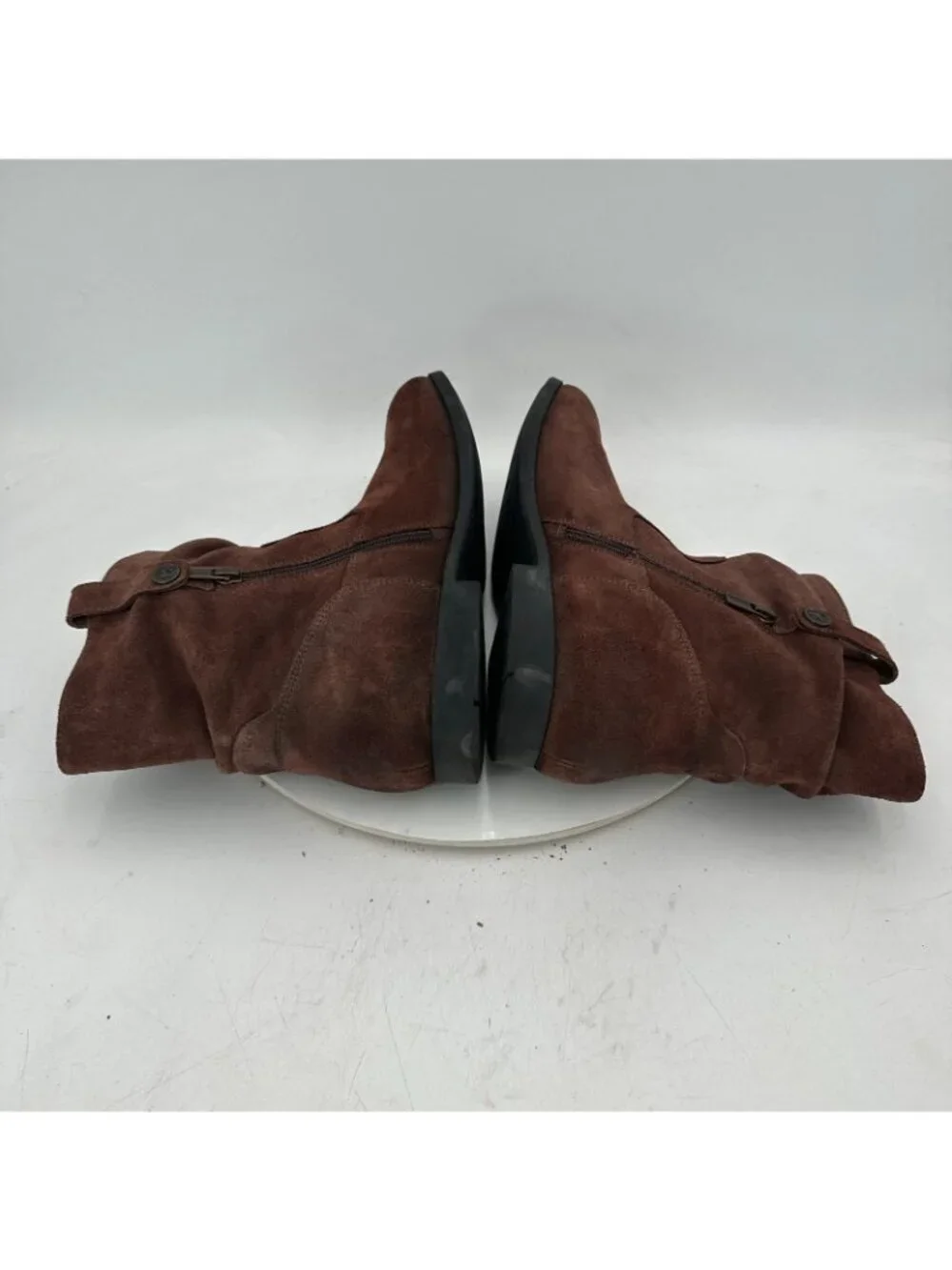 Birkenstock Sarnia Women Size 10 Espresso Suede Leather Pull On Ankle Boot